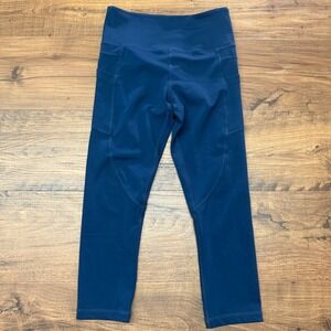 ZYIA Active Leggings 4 Celestial Blue Stash Pockets Pull On High Rise Stretch